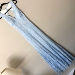 Morgan & Co long light blue formal dress